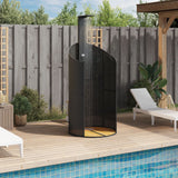 Vidaxl Outdoor Shower 100x100x241,5 cm Poly Rattan og Acaciahout Black