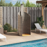 Vidaxl Outdoor Shower 100x100x241,5 cm Poly rattan i acacia drewniany szary