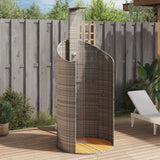 Vidaxl outdoor shower 100x100x241.5 cm Poly rattan and acacia wood gray