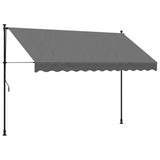 Vidaxl Laifel utdragbar 300x150 cm tyg och stål Anthracite -färgad