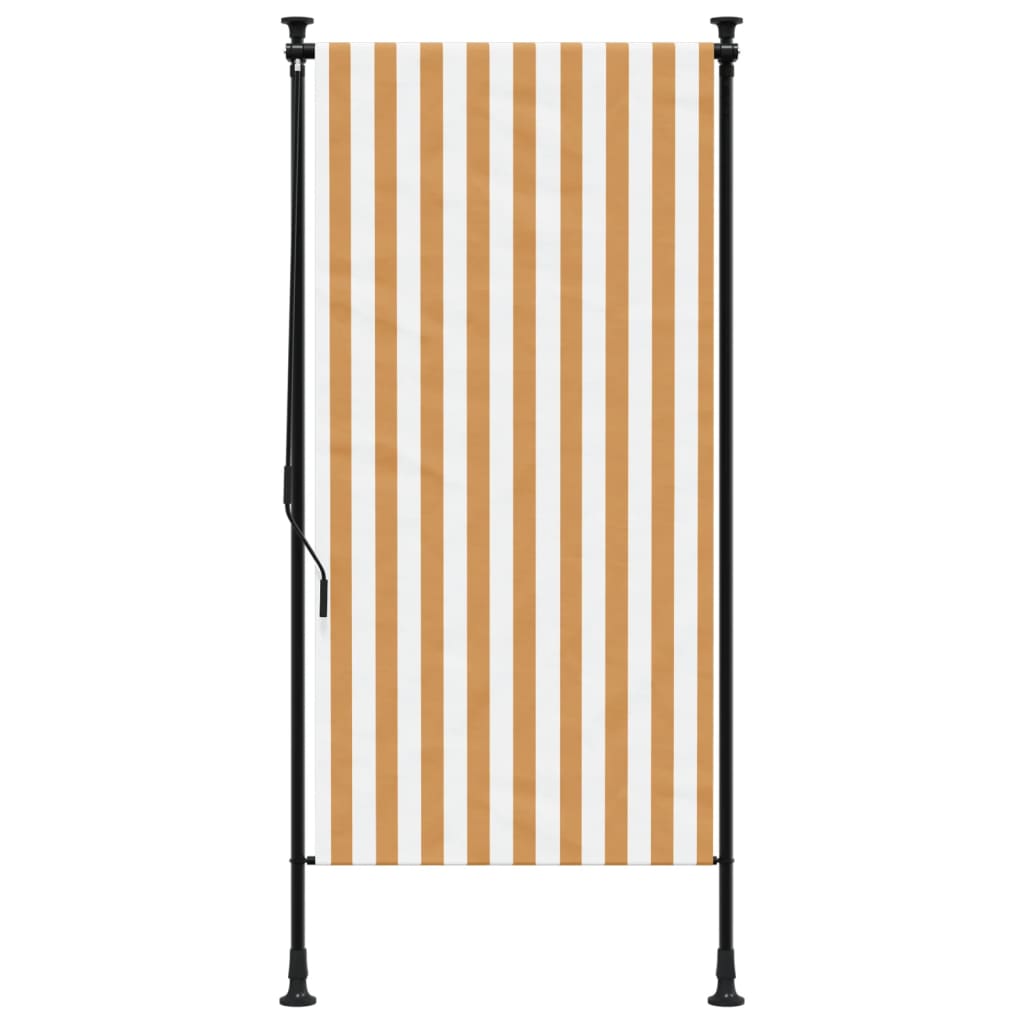 Vidaxl Rouleau à l'aveugle pour l'extérieur du tissu 100x270 cm et en acier orange et blanc