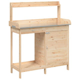 Vidaxl Botto Bord med kabinet 110.5x45x124.5 cm Solid Vurenhout