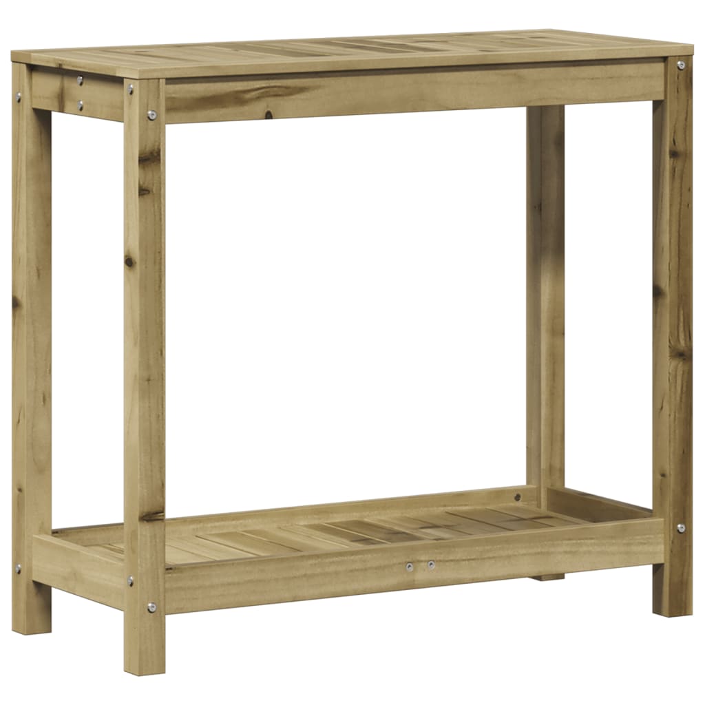 Vidaxl Botton Dësch mam Regal 82.5x33X75 cm Imprägnéiert Pine