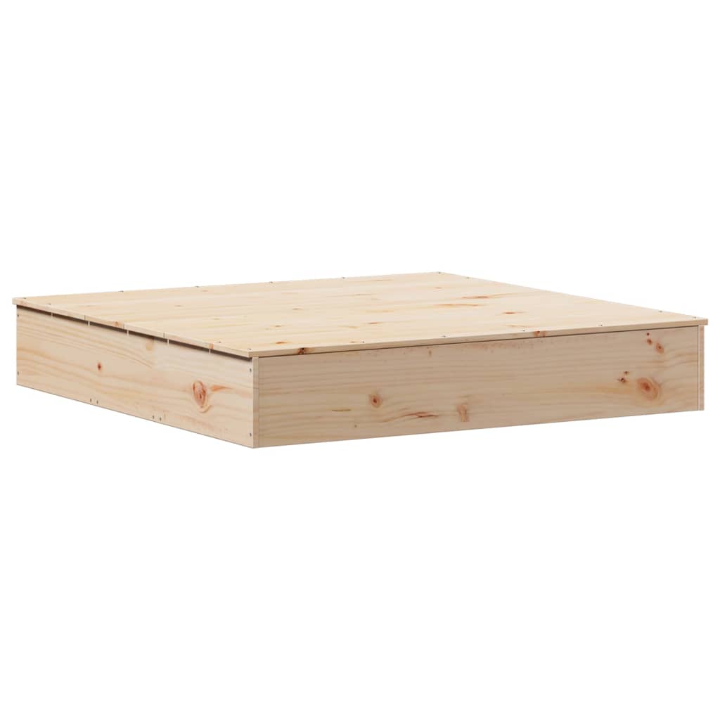 Vidaxl Sandbox con coperchio 111x111x19.5 cm Pine in legno di pino