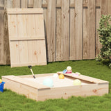 Vidaxl Sandbox con coperchio 111x111x19.5 cm Pine in legno di pino