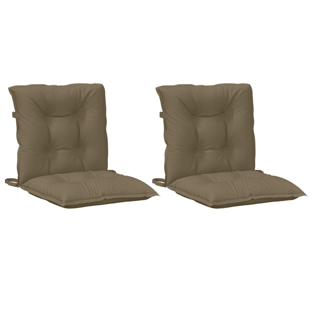 VidaXL Chair cushions 2 pcs Low back 100x50x7 cm Fabric mixed taupe