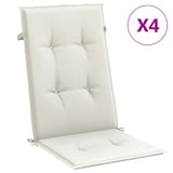 Cuscini da sedia Vidaxl 4 St High Back 120x50x4 cm Crema miscelata