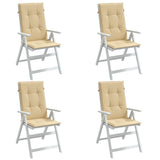 Coussins de chaise vidaxl 4 st arrière haut 120x50x4 cm en tissu mélange beige