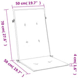 Blazine za stol vidaxl 2 st visoki zadnji del 120x50x4 cm tkanina mešano modro