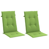 Cojines de silla de Vidaxl 2 st alto trasero 120x50x4 cm de tela mixta verde