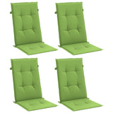 Vidaxl Chair cushions 4 st high back 120x50x4 cm fabric mixed green