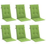 Vidaxl Chair cushions 6 st high back 120x50x4 cm fabric mixed green