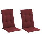 Cuscini da sedia Vidaxl 2 St High Back 120x50x4 cm in tessuto misto Rosso