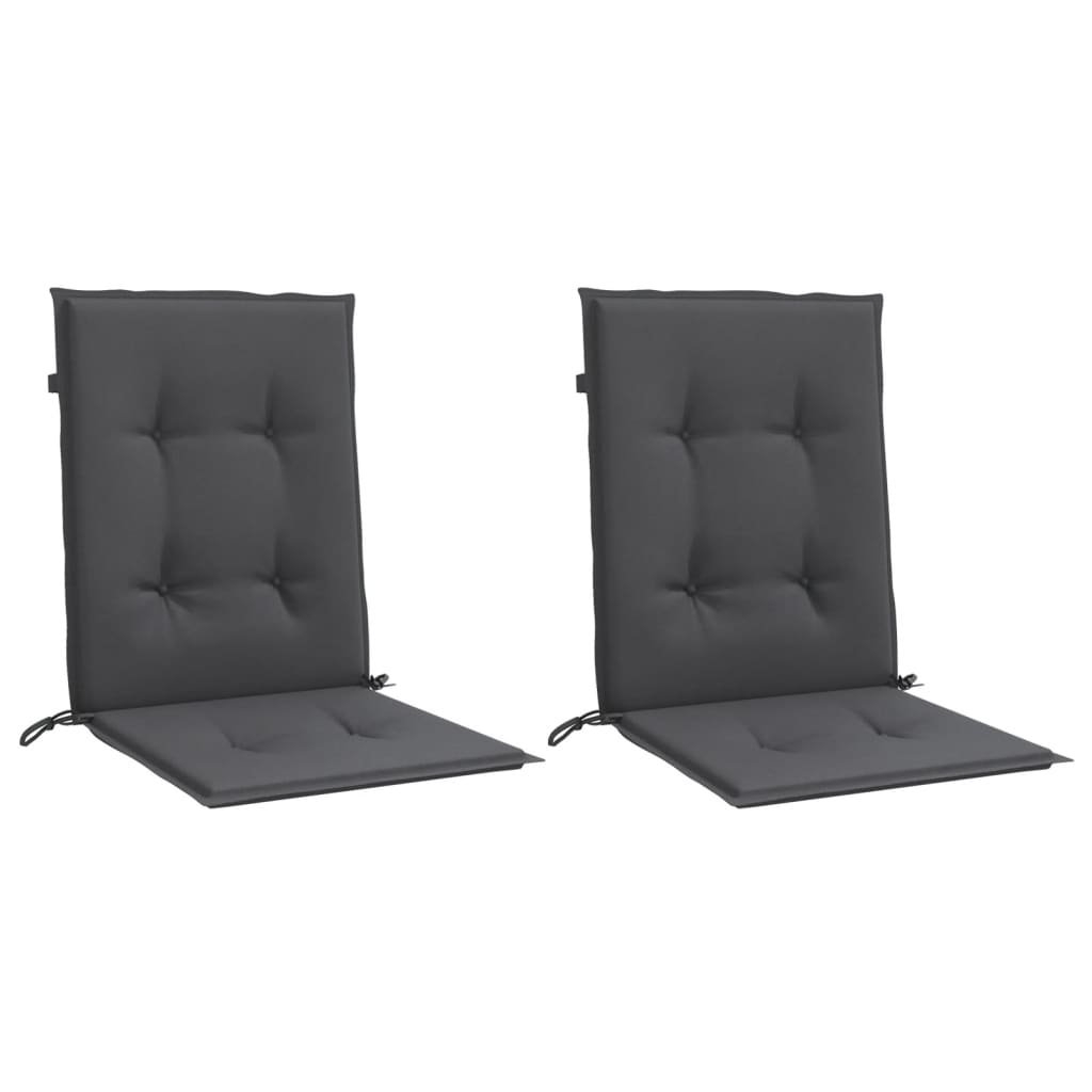 Vidaxl Chair cushions 2 pcs Low back 100x50x4 cm Fabric mixed anthracite