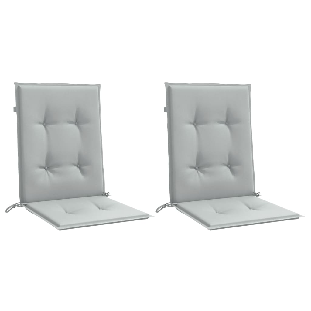 Coussins de chaise vidaxl 2 pcs bas arrière 100x50x4 cm gris clair