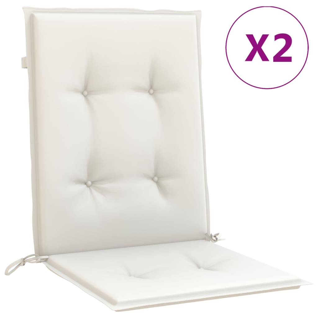 Coussins de chaise Vidaxl 2 pcs basses bas 100x50x4 cm de tissu mélangé