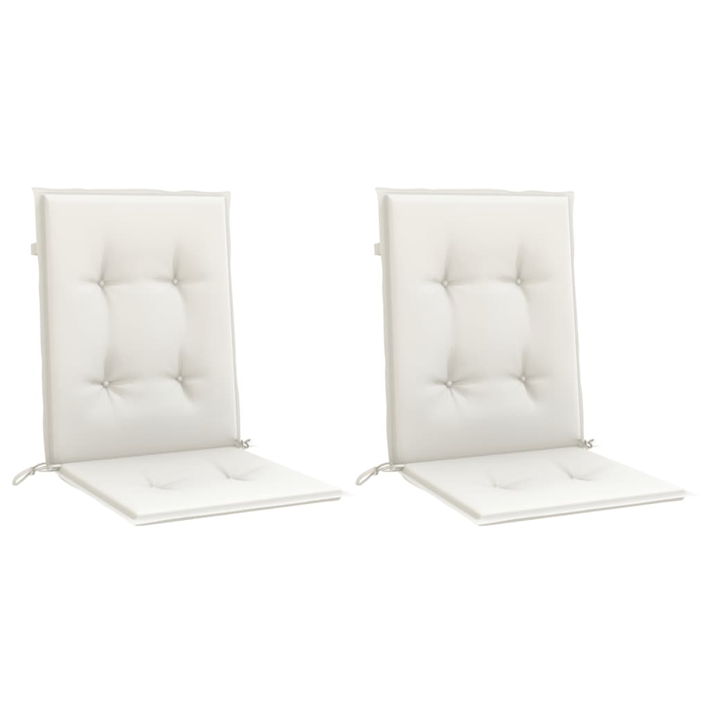 Vidaxl Stull Këssen 2 PCs niddereg zréck 100x50x4 cm Stoff Creme