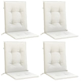 Cojines de silla Vidaxl 4 pcs Back 100x50x4 CM Fabric Cream Mixed Cream