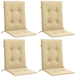 Coussins de chaise vidaxl 4 pcs bas arrière 100x50x4 cm en tissu mixte beige