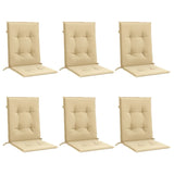 Vidaxl Chair cushions 6 pcs low back 100x50x4 cm fabric mixed beige