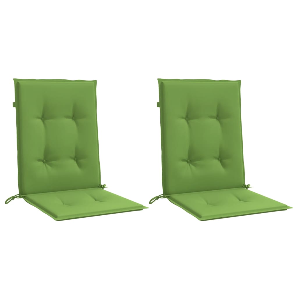 Cojines de silla de Vidaxl 2 pcs Back 100x50x4 CM Fabric de color verde mezclado