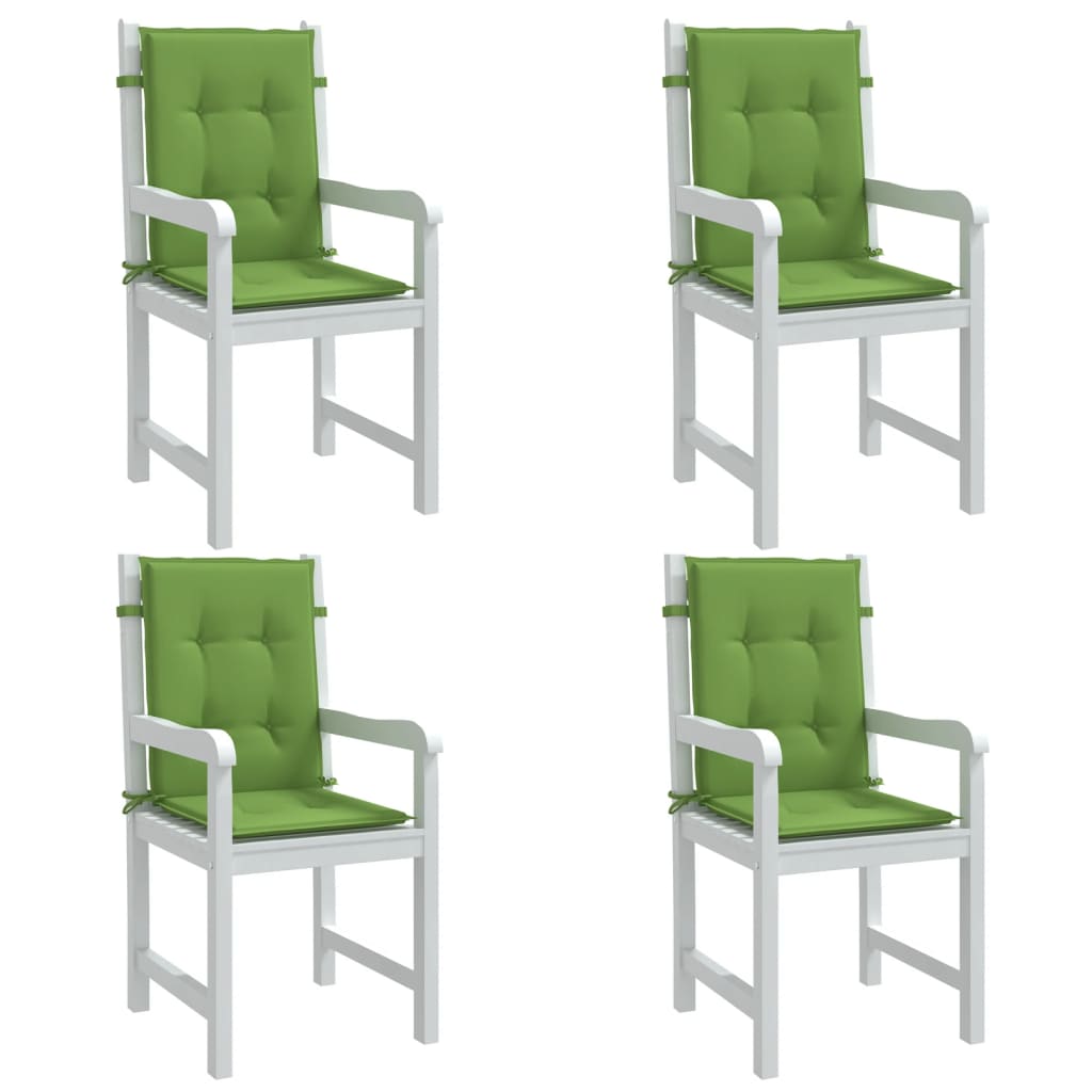 Cuscini da sedia Vidaxl 4 pezzi Bassero posteriore 100x50x4 cm Verde miscelato