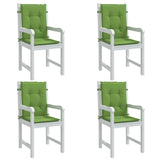 Coussins de chaise Vidaxl 4 pcs basses bas 100x50x4 cm en tissu vert mélangé