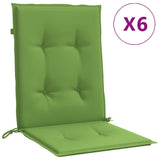 Vidaxl Chair cushions 6 pcs low back 100x50x4 cm Fabric mixed green