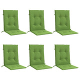 Vidaxl Chair cushions 6 pcs low back 100x50x4 cm Fabric mixed green