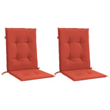 Coussins de chaise vidaxl 2 pcs bas dos 100x50x4 cm en tissu rouge mélangé