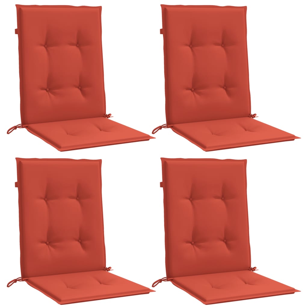 Vidaxl Stull Këssen 4 PC erof niddereg zréck 100x50x4 cm futti gemëschte Rot