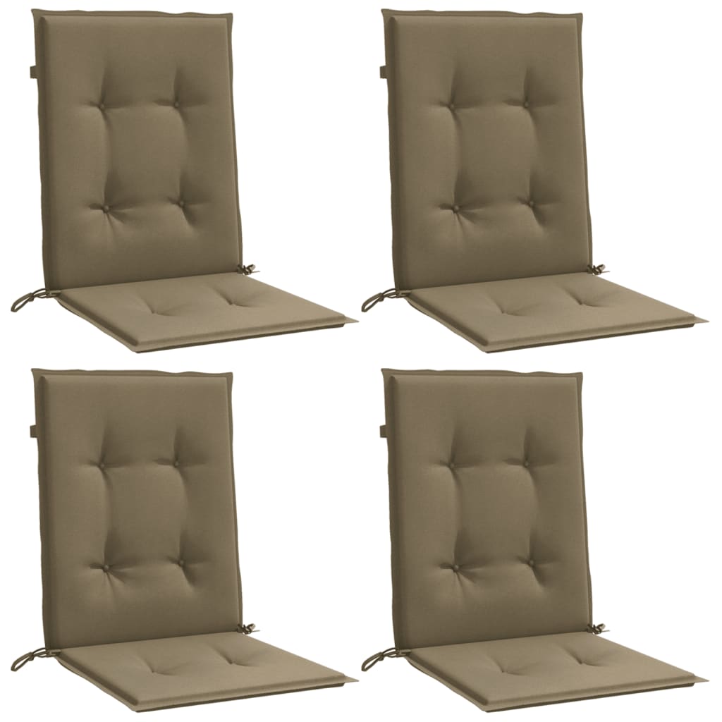 Vidaxl Chair cushions 4 pcs Low back 100x50x4 cm Fabric mixed taupe