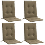 Vidaxl Stull Këssen 4 PCs niddereg zréck 100x50x4 cm Stoff gemëschte Taupe