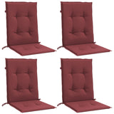 Vidaxl Chair cushions 4 pcs Low back 100x50x4 cm Fabric mixed wine red