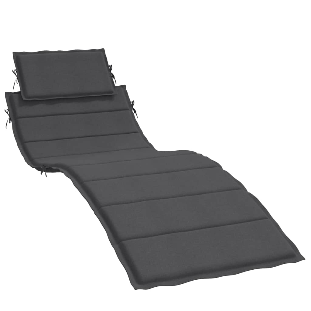 Vidaxl Lounger polštář 186x58x3 cm látka smíšený antracity -