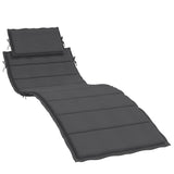 Vidaxl Lounger Cushion 186x58x3 cm Tissu mixte anthracite -colored