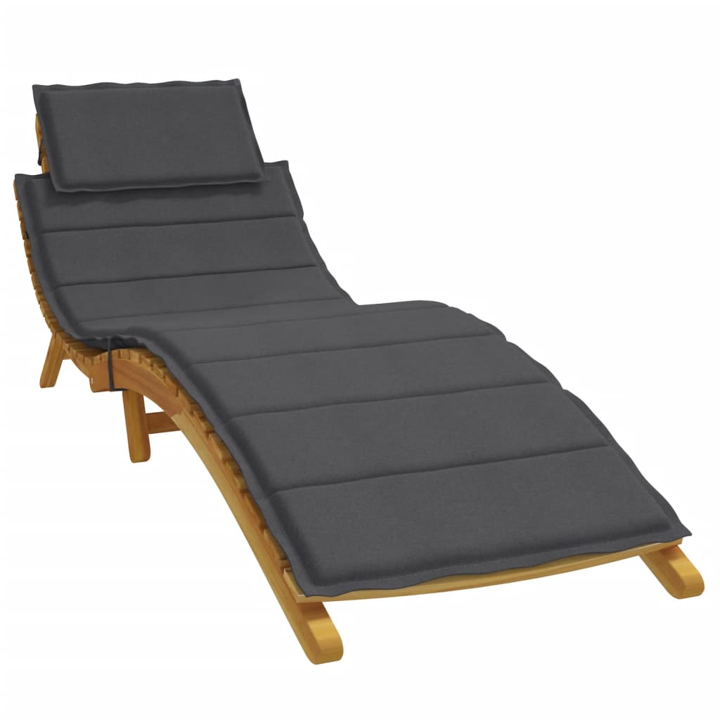 Vidaxl Lounger Cushion 186x58x3 cm stoff Mixed Anthracite -farget