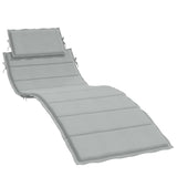 Vidaxl Lounger Kissen 186x58x3 cm Stoff gemischt hellgrau