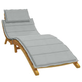 Vidaxl lounger cushion 186x58x3 cm fabric mixed light gray