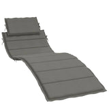 Vidaxl lounger cushion 186x58x3 cm fabric mixed dark gray