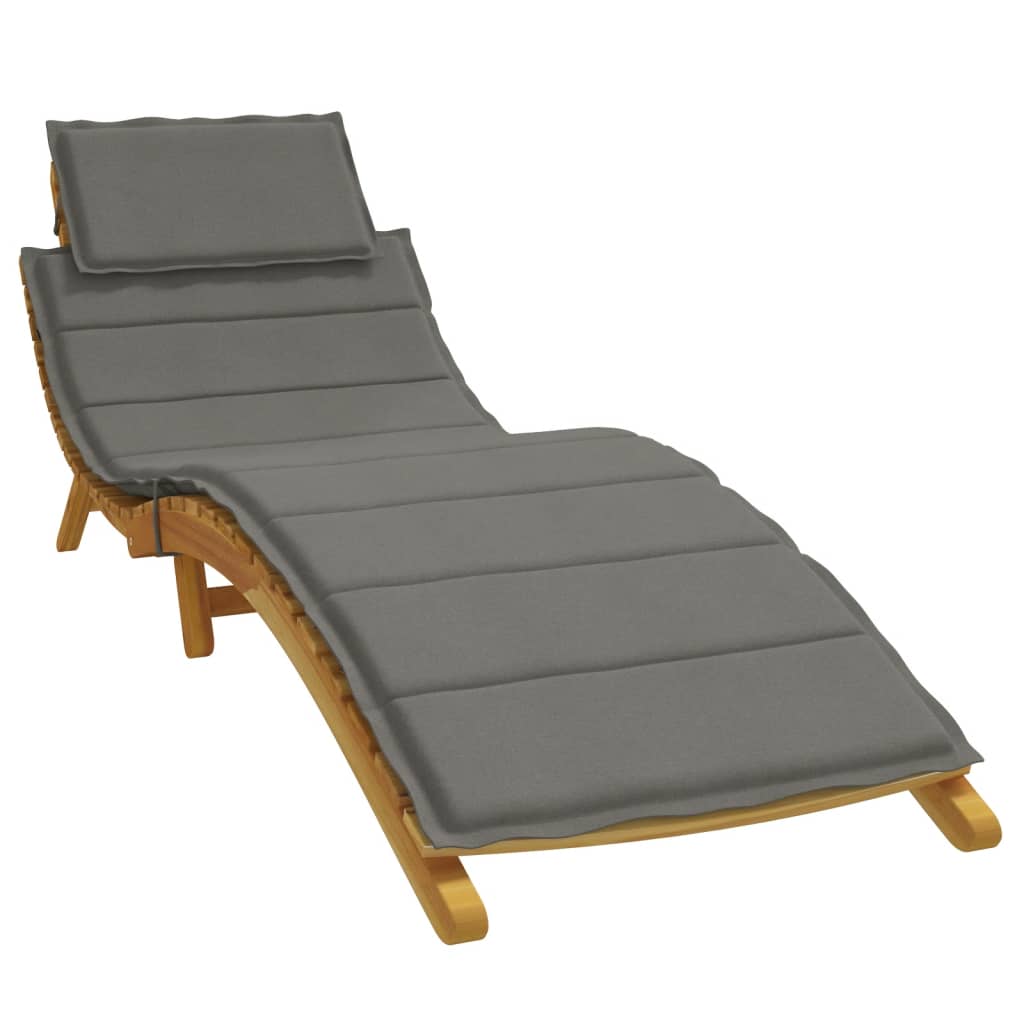 Vidaxl louner Këssen 186x58x3 cm Stoff gemëscht däischter gro