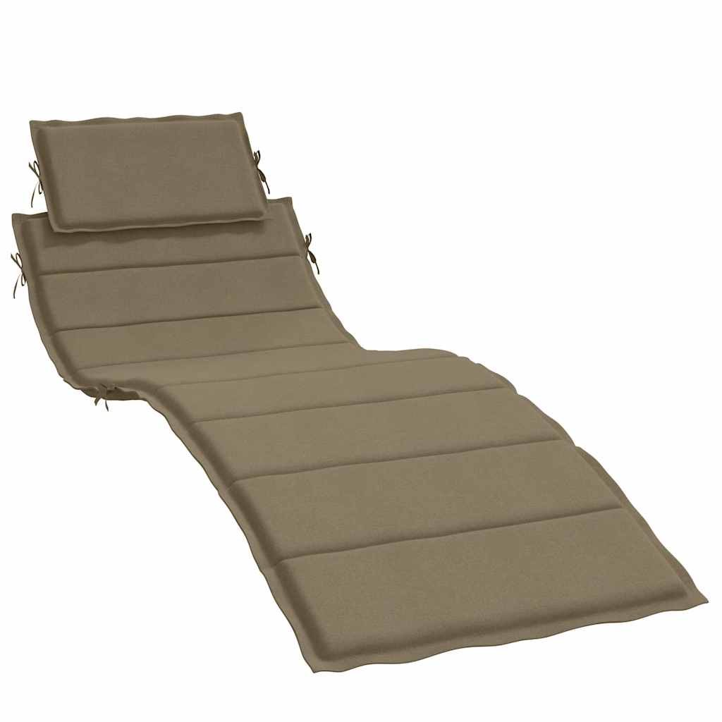 Vidaxl Lounger Cushion 186x58x3 cm Stoff Mixed Taupe