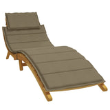 Vidaxl Lounger Cushion 186x58x3 CM Tyg Mixed Taupe