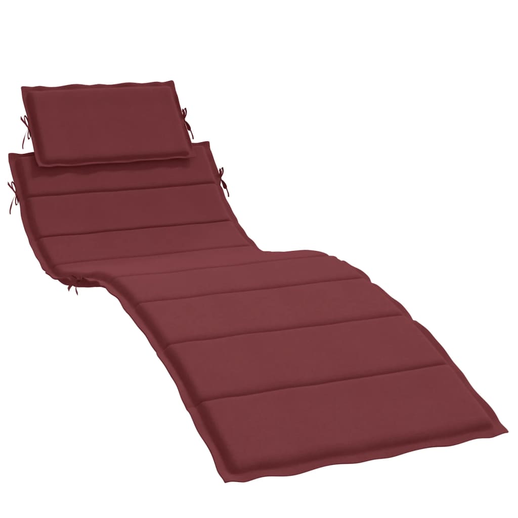 Vidaxl Lounger Cushion 186x58x3 cm stoff Mixed Wine Red