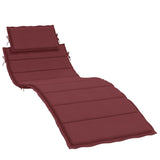 VidaXL lounger cushion 186x58x3 cm fabric mixed wine red