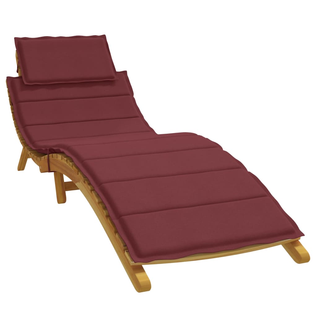 Vidaxl Lounger Cushion 186x58x3 cm stoff Mixed Wine Red