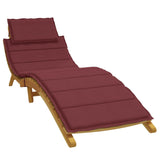 VIDAXL LOUNGER CUSHION 186X58X3 CM Mieszane wino czerwone