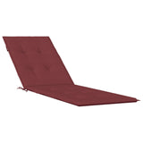 Coussin de chaise de patio vidaxl (75 + 105) x50x3 cm Tissu vin mélangé rouge