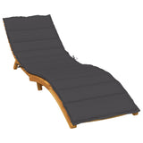 Vidaxl Lounger Cushion 200x50x4 cm Tissu mixte anthracite -colored