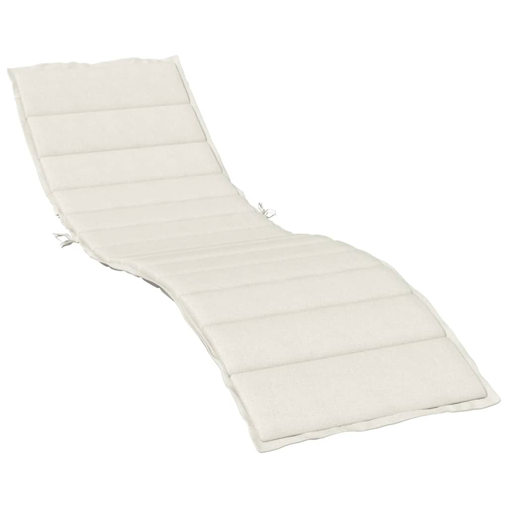 Vidaxl Lounger Cushion 200x50x4 cm stoff Mixed Cream -farget